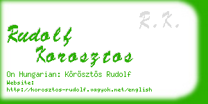 rudolf korosztos business card