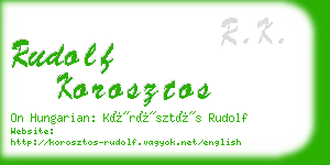 rudolf korosztos business card